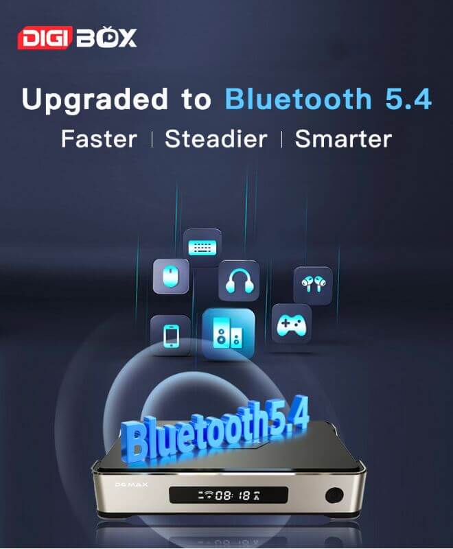 DIGIBOX D6MAXはBluetooth5.4対応。安定したワイヤレス接続を提供。